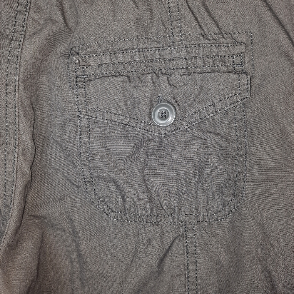 Marvin Richards Gray Khaki Crop Cargo Pant SZ 6 - Picture 12 of 13
